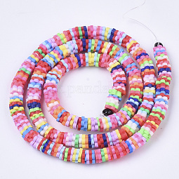 Handmade Polymer Clay Beads Strands US-CLAY-R086-01