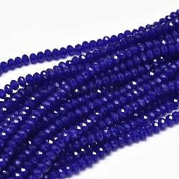 Faceted Rondelle Glass Beads Strands US-GLAA-I033-3mm-01