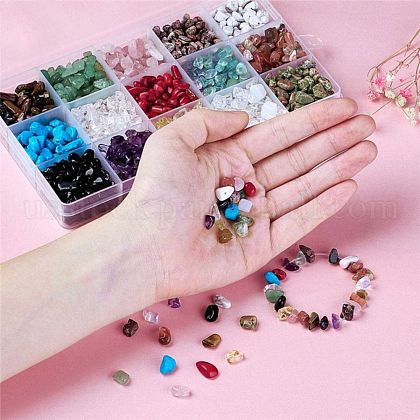 Mixed Natural & Synthetic Gemstone Beads US-G-X0003-B-1