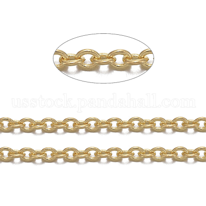 Brass Cable Chains US-CHC-034Y-G-NF-1