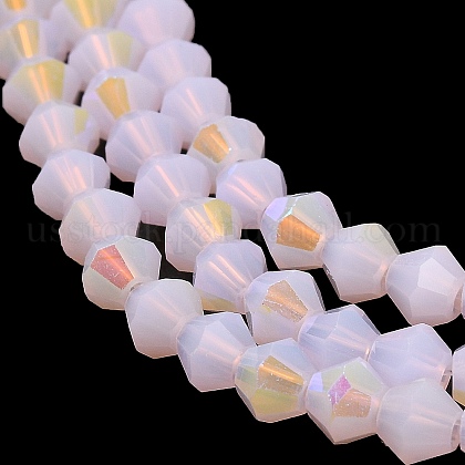 Imitation Jade Electroplate Glass Beads Strands&nbsp;US-GLAA-F029-J4mm-D02-3