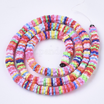 Handmade Polymer Clay Beads Strands US-CLAY-R086-01-1