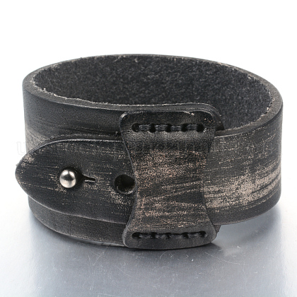 Leather Cord Bracelets US-BJEW-J077-01-1