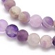 Frosted Round Natural Amethyst Beads Strands US-G-N0166-55-4mm-2