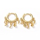 Brass Huggie Hoop Earrings US-EJEW-K083-44G-2