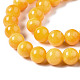 Natural Dyed Yellow Jade Gemstone Bead Strands US-G-R271-10mm-Y07-3