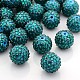 Resin Rhinestone Bubblegum Ball Beads US-RESI-S260-20mm-S11-2