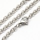 Trendy Unisex 304 Stainless Steel Cable Chain Necklaces US-NJEW-M047-C-01-1