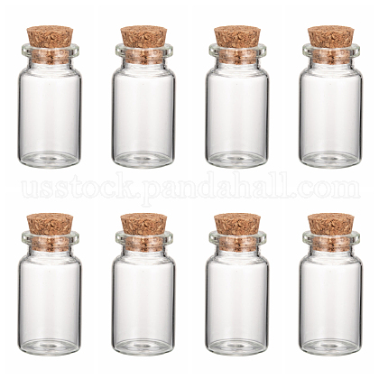 Clear Glass Jar Wishing Bottles Vials with Cork US-X-AJEW-H004-7-1
