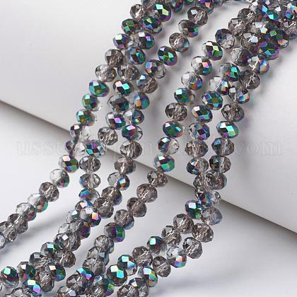 Electroplate Transparent Glass Beads Strands US-EGLA-A034-T10mm-Q13-1