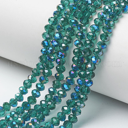 Electroplate Glass Beads Strands US-EGLA-A034-T4mm-I15-1