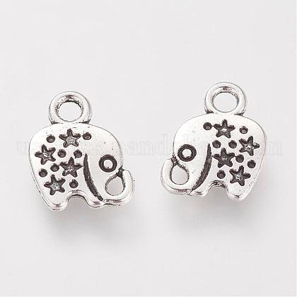 Tibetan Style Alloy Charms US-TIBE-S306-14AS-RS-1