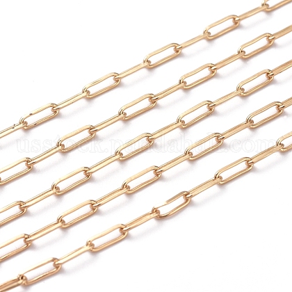 Soldered Brass Paperclip Chains US-CHC-G005-03G-1