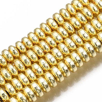 Electroplate Non-magnetic Synthetic Hematite Bead Strands US-G-Q465-19G-1