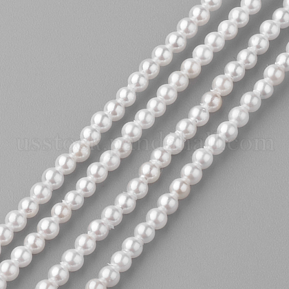 Shell Pearl Beads Strands US-PEAR-R064-94-1