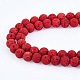 Synthetic Lava Rock Beads Strands US-G-S277-8mm-12-4
