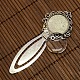 20mm Clear Domed Glass Cabochon Cover for Antique Silver DIY Alloy Portrait Bookmark Making US-DIY-X0125-AS-NR-3