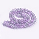 Spray Painted Crackle Glass Beads Strands US-CCG-Q002-10mm-02-2