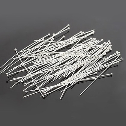 Silver Color Plated DIY Jewelry Brass Ball Head Pins for Most Unique Necklace Design US-X-RP0.5x20mm-S-1