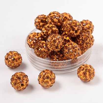 Pave Disco Ball Beads US-RB-A130-10mm-14-1