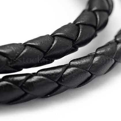 Braided Imitation Leather Cord US-LC-D051-B-11-1
