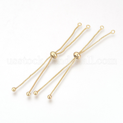 Brass Box Chain Slider Bracelet Making US-KK-Q675-05G-1