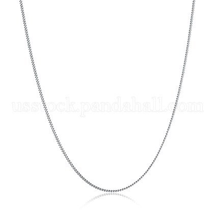 925 Sterling Silver Chain Necklaces US-NJEW-BB30138-18-1