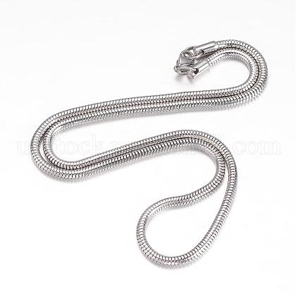 304 Stainless Steel Necklace US-MAK-K062-02P-3mm-1
