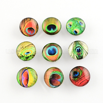 Mixed Color Pattern Brass Buttons US-X-GLAA-S052-02M-1