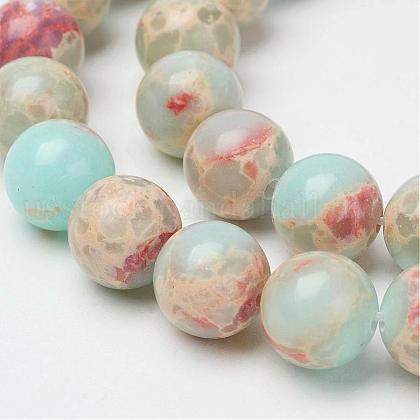 Synthetic Aqua Terra Jasper Beads Strands US-G-P237-02-10mm-1