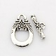 Tibetan Style Alloy Flower Toggle Clasps US-PALLOY-J471-15AS-1