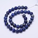 Frosted Round Natural Lapis Lazuli Beads Strands US-G-D743-8mm-2