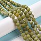 Round Frosted Natural TaiWan Jade Bead Strands US-G-M248-10mm-02-4