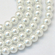 Baking Painted Pearlized Glass Pearl Round Bead Strands US-HY-Q003-6mm-01-1