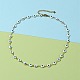 Evil Eye 304 Stainless Steel Enamel Link Chains Bracelets & Necklaces Jewelry Sets US-SJEW-JS01152-10