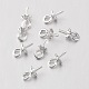 20pcs 925 Sterling Silver 5mm Eye Screwed Pins for Half Drilled Pearl Cup Bail for Charm Pendant US-STER-I005-33P-1