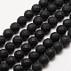 Frosted Natural Black Onyx Bead Strands&nbsp;US-G-A131-8mm-02-1