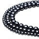 Round Non-magnetic Synthetic Hematite Beads Strands US-G-PH0012-8mm-4