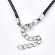 Waxed Cord Necklace Making with Iron Findings US-NJEW-R229-2.0mm-02-3