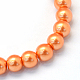 Baking Painted Pearlized Glass Pearl Round Bead Strands US-HY-Q330-8mm-36-2
