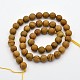 Faceted Round Natural Petrified Wood Beads Strands US-G-E302-080-8mm-2