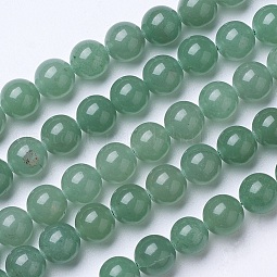 Natural Green Aventurine Beads Strands US-G-D855-09-6mm