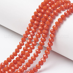 Opaque Solid Color Glass Beads Strands US-EGLA-A034-P8mm-D03