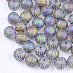 Electroplate Glass Beads US-EGLA-S178-02E