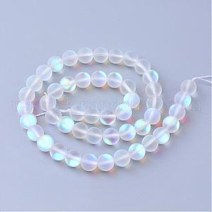 Synthetic Moonstone Beads Strands US-G-R375-8mm-A13
