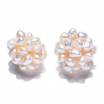 Round Natural Cultured Freshwater Pearl Beads US-PEAR-N020-04C-1
