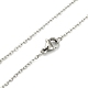 Women Stainless Steel Cross Round Link Necklace Making US-X-NJEW-507L-7-3