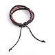 Adjustable Leather Cord Multi-strand Bracelets US-BJEW-O105-01-3