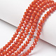 Opaque Solid Color Glass Beads Strands US-EGLA-A034-P8mm-D03-1