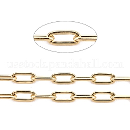 Ion Plating(IP) 304 Stainless Steel Paperclip Chains US-CHS-F010-01A-G-01